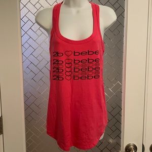 ★NWT★ BEBE Logo Racerback Tank Top